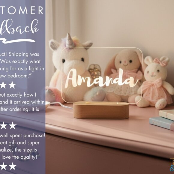 Personalized LED Name Light | Custom Logo Sign | Worker, Boss & Employee Gift - Picture 7 of 8